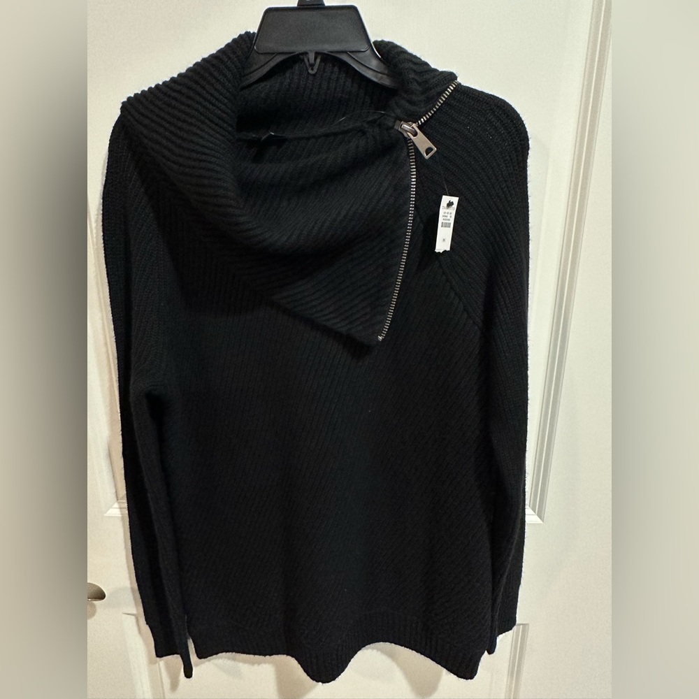 Talbots side zip cowl neck sweater